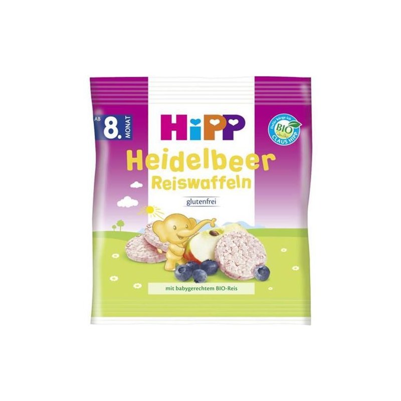 Hipp Bio Blueberry Rice Waffles 2 34 Hipp Bio Blueberry Rice Waffles 2 34