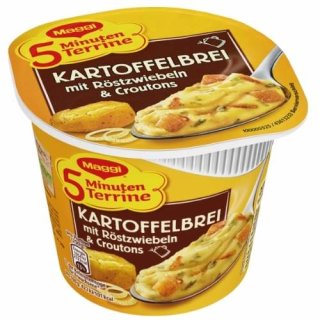 Maggi 5 Minuten Terrine Kartoffelbrei mit Röstzwiebeln