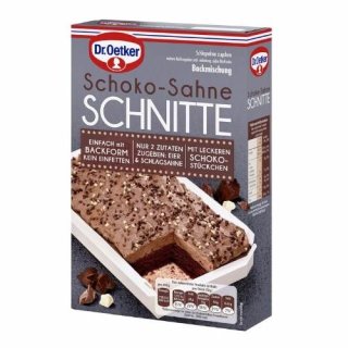 Dr. Oetker chocolate cream cut