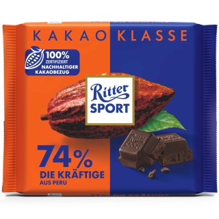 Ritter Sport Cocoa Class 74% The Strong One from Peru