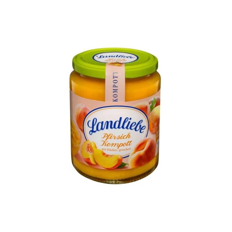 Landliebe Peach compote now! –German dess, $ 7,30 Landliebe 320g – online buy