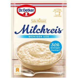 Dr. Oetker Süße Mahlzeit Milchreis weniger süss