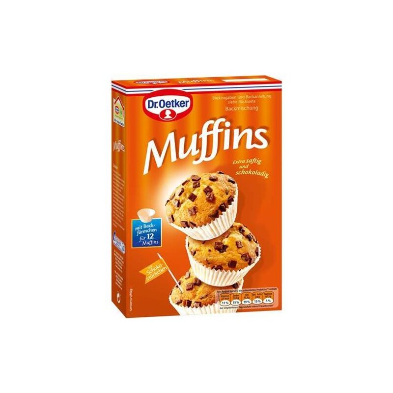 Dr Oetker Baking Mix Muffins With Chocolate Chips 370 G 4 90 