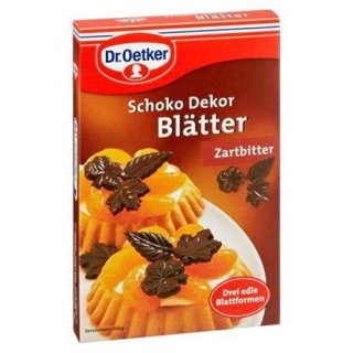 Dr. Oetker chocolate decor leaves dark chocolate 60 g box