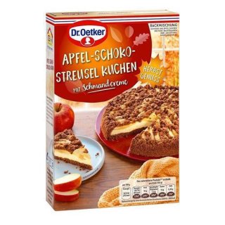 Dr. Oetker Backmischung Apfel-Schoko-Streusel Kuchen 410 g