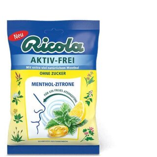 Ricola Aktiv-Frei Menthol-Zitrone ohne Zucker