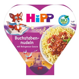 HiPP Buchstabennudeln mit Bolognese-Sauce (250g)
