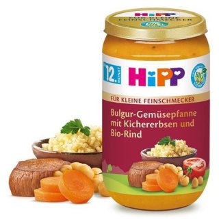 HiPP Bio Bulgar-Gem&uuml;sepfanne mit Kichererbsen und Bio-Rind (250g)
