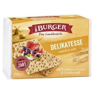 Burger crispbread delicacy Delikatess from 100% rye wholegrain 250 g package