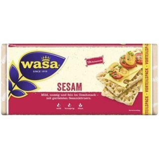 Wasa crispbread sesame dry crispbread made from wheat with sesame seeds 400 g package