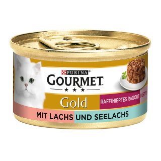 Purina Gourmet Gold - Refined Ragout Duetto with Salmon & Pollack 85g