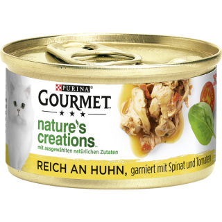 Purina Gourmet Natures Creations - Huhn, Spinat & Tomaten 85g