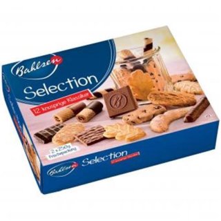 Bahlsen Selection 12 exquisite specialties Biscuit and waffle mix with precious herbal and milk chocolate 500 g box