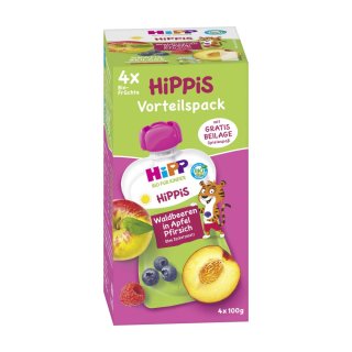 HiPP Quetschie Forest Berries in Apple-Peach 4x100g