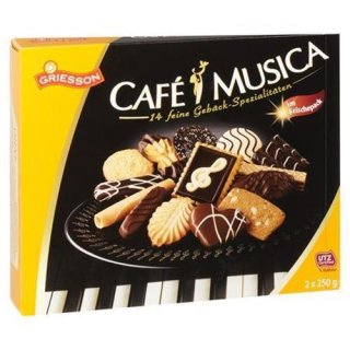Griesson Cafe Musica Pastry mix with dark chocolate (15%), milk chocolate (11.5%) &amp; white chocolate (5.5%) 500 g pack