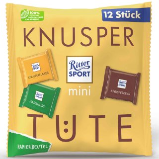 Ritter Sport Mini Crunchy Bag Mix in paper bag