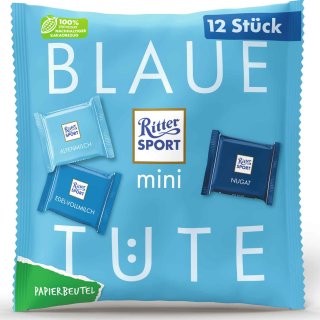 Ritter Sport Mini Blue Bag Mix in paper bag