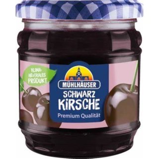 Mühlhäuser Extra Jam Black Cherry 450 g glass