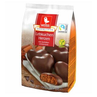 Lambertz WEISS Lebkuchenherzen 150g