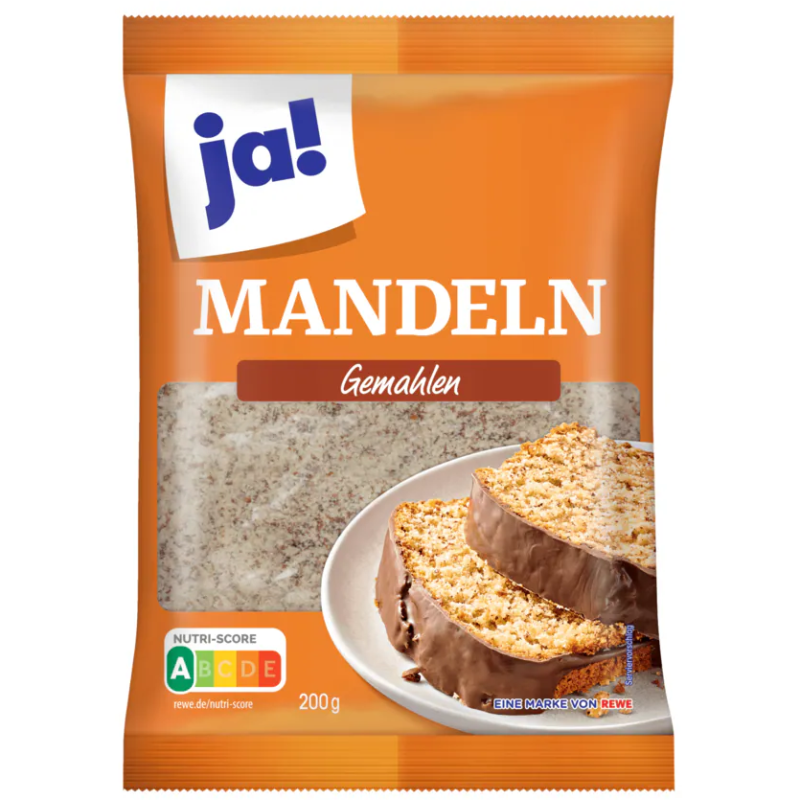 ja! Almonds ground 200g – buy online now! ja! Rewe – German Baking in ...
