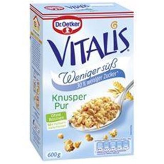 Dr. Oetker Vitalis Knusper Pur weniger süß