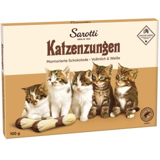 Sarotti Katzenzungen Vollmilch weiß-marmoriert