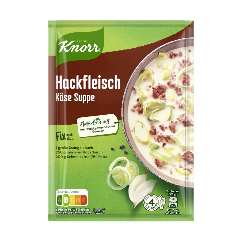 Knorr Fix Hackfleisch Käse Suppe – Jetzt bestellen! Knorr – Deutsch F ...