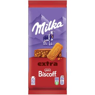 Milka Extra Lotus Biscoff Schokoladen Tafel 190g