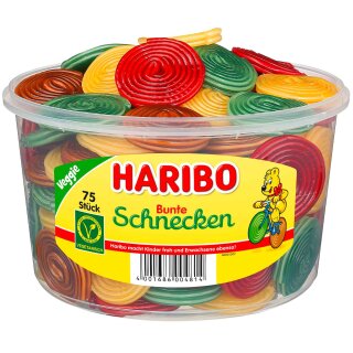 Haribo Colorful Snails veggie 75pcs