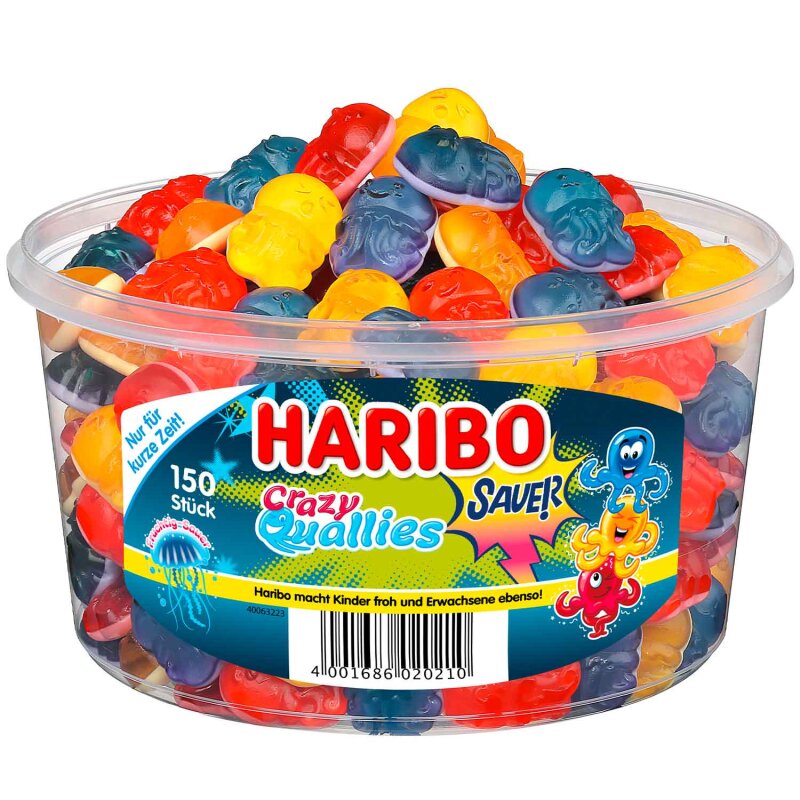 Haribo Crazy Jellyfish sour 150pcs – buy online now! Haribo