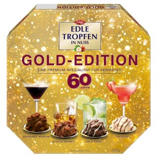 Edle Tropfen in Nuss Gold Edition 60 Years 200g