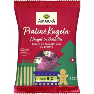 Alnatura Bio Praliné Kugeln Nougat Zartbitter 96g