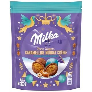 Milka Fine Balls Caramel Nougat Cream 82g
