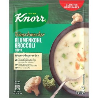 Knorr Feinschmecker Blumenkohl Broccoli Suppe