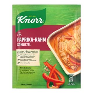 Knorr Fix Paprika-Rahm Schnitzel